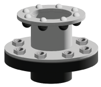 Bloc bride de remplissage hors sol électrosoudable pour citerne souple flexinov