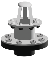 Bloc bride de vidange hors sol électrosoudable pour citerne souple flexinov