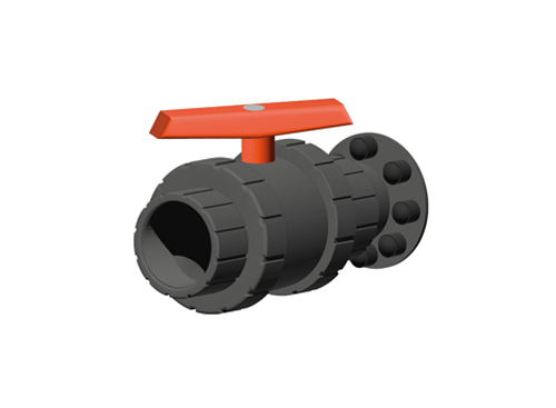 Vanne 1/4 de tour DN50 et bride polypro pour citerne souple flexinov
